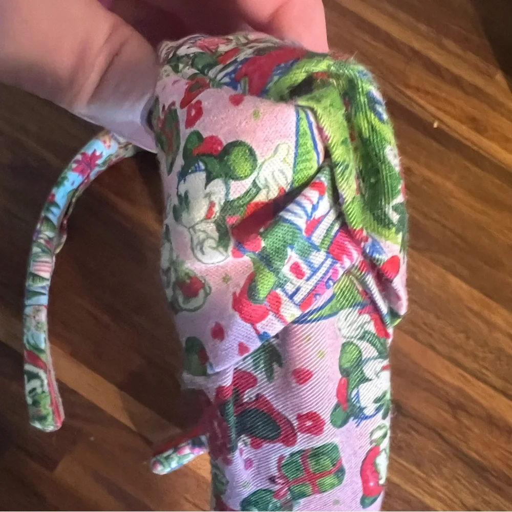 Disney Preppy Lilly Pulitzer Headbands Boutique Set of 2 Christmas Holiday - Picture 2 of 6